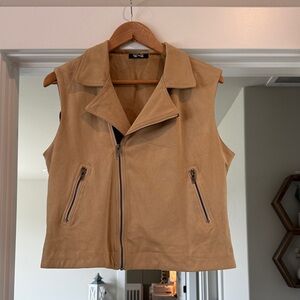 Miss Me Beige Fringe Vest